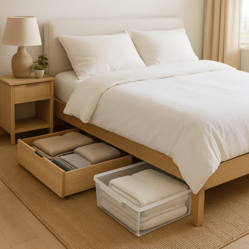 7 slimme opbergoplossingen onder je bed