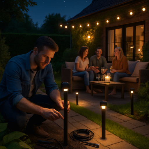 Verlichting aanleggen in de tuin